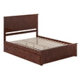 thumbnail image 1 of AFI Nantucket Queen Wood Platform Bed with Matching Footboard and Storage Drawers, Walnut, 1 of 6