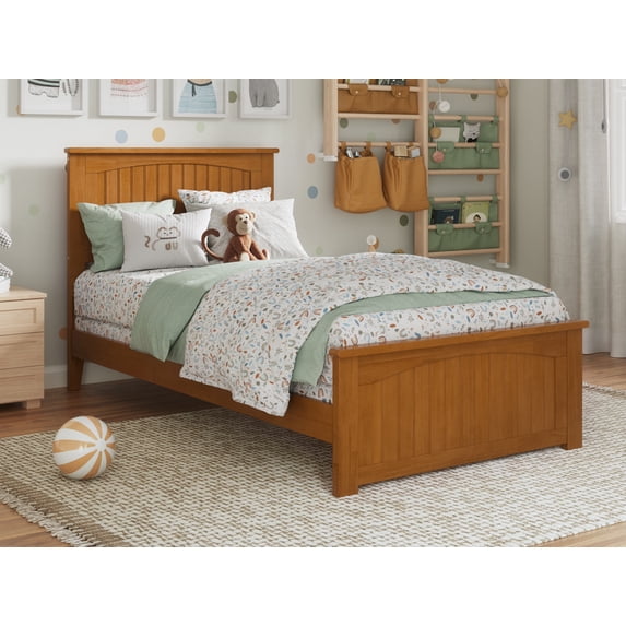AFI Nantucket Twin Foundation Bed with Matching Footboard, Light Toffee