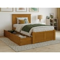 thumbnail image 1 of AFI Nantucket Twin Wood Platform Bed with Footboard and Storage Drawers, Light Toffee, 1 of 14
