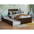 thumbnail image 1 of AFI Nantucket Twin Wood Platform Bed with Matching Footboard and Twin Trundle, Walnut, 1 of 15