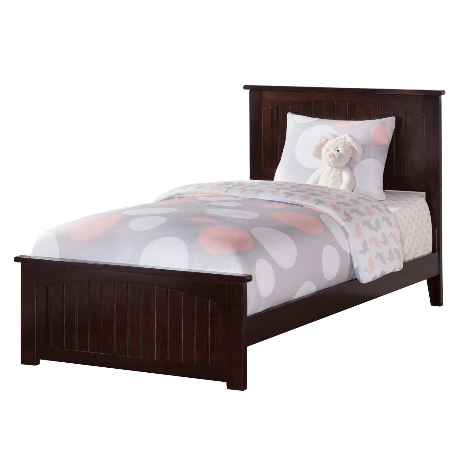 AFI Nantucket Twin XL Platform Bed with Matching Footboard in Espresso