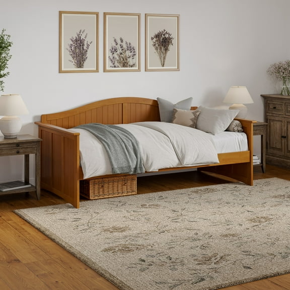 AFI Nantucket Wood Twin Size Daybed Frame, Light Toffee