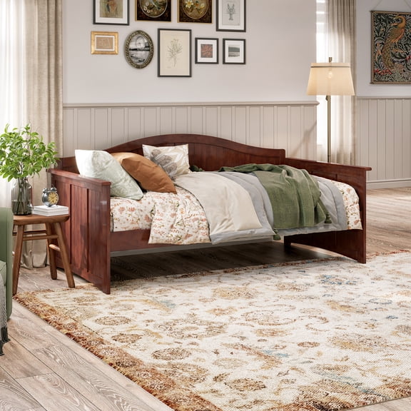 AFI Nantucket Wood Twin Size Daybed Frame, Walnut