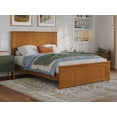 thumbnail image 1 of AFI Naples Full Solid Wood Low Profile Platform Bed with Matching Footboard, Light Toffee, 1 of 11