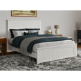 thumbnail image 1 of AFI Naples Queen Solid Wood Low Profile Platform Bed with Matching Footboard, White, 1 of 11