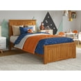 thumbnail image 1 of AFI Naples Twin Solid Wood Low Profile Platform Bed with Matching Footboard, Light Toffee, 1 of 11