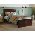 thumbnail image 1 of AFI Naples Twin Solid Wood Low Profile Platform Bed with Matching Footboard, Walnut, 1 of 12