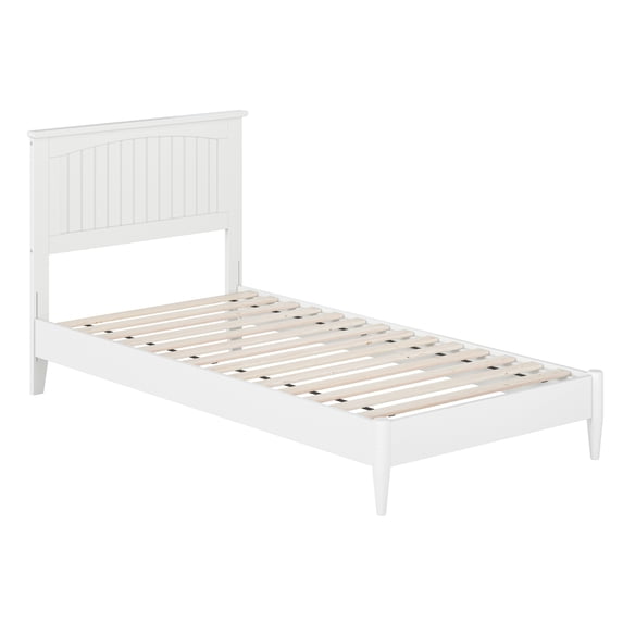 AFI Naples Twin XL Solid Wood Low Profile Platform Bed, White