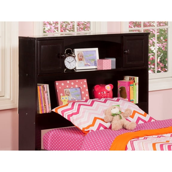 AFI  Newport Bookcase Headboard with Attachable Charger Espresso Twin