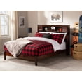 thumbnail image 1 of AFI Newport Full Solid Wood Foundation Bed with Storage Headboard, Walnut, 1 of 9