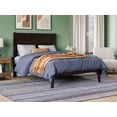 thumbnail image 1 of AFI NoHo 14" Full Wood Platform Bed Frame with Modern Panel Headboard, Espresso, 1 of 7