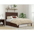 thumbnail image 1 of AFI NoHo 14" Full Wood Platform Bed Frame with Twin Trundle, Walnut, 1 of 7