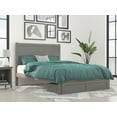 thumbnail image 1 of AFI NoHo 14" Queen Wood Platform Bed Frame with Foot Drawer Storage, Grey, 1 of 7