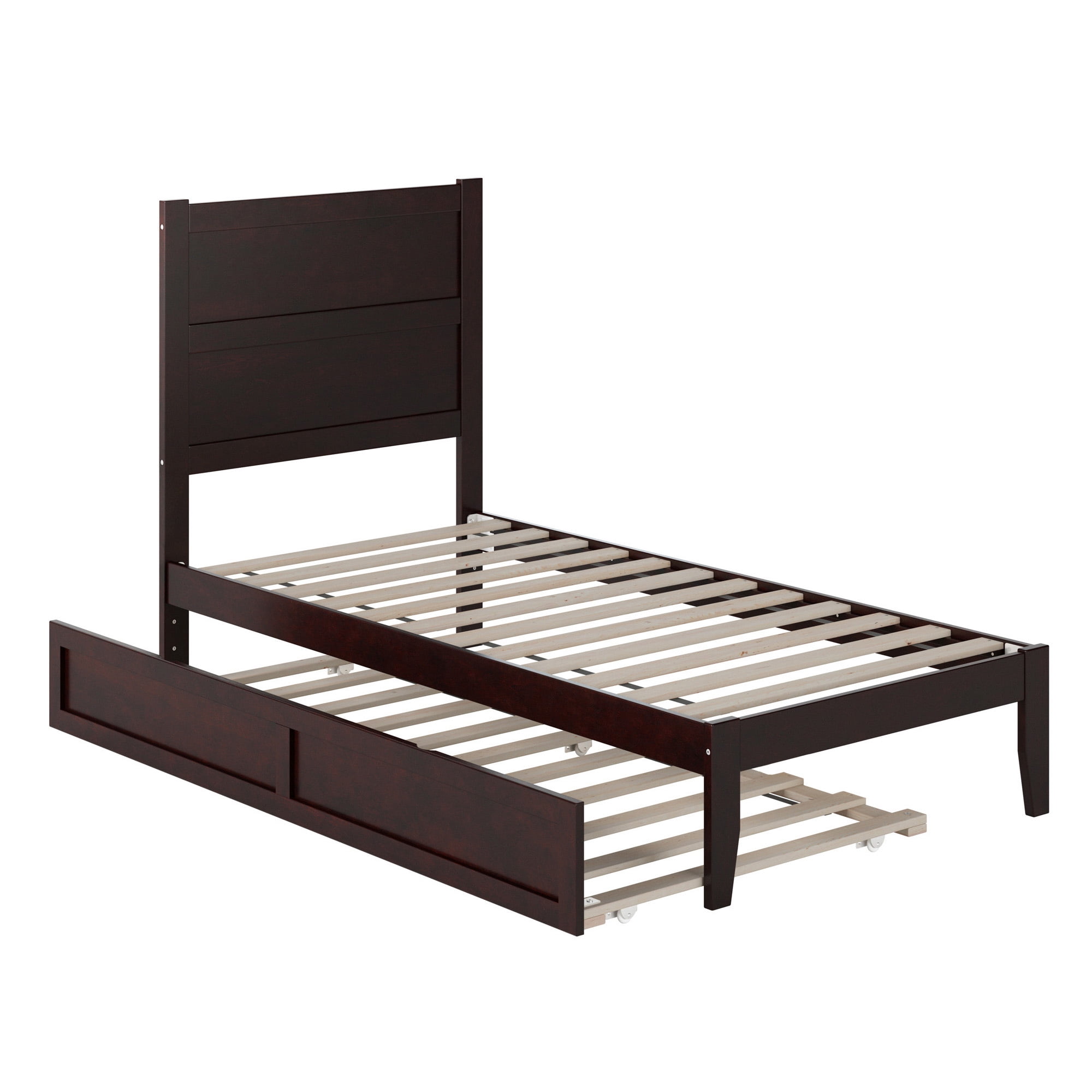 AFI NoHo 14" Twin Wood Platform Bed Frame with Twin Trundle, Espresso