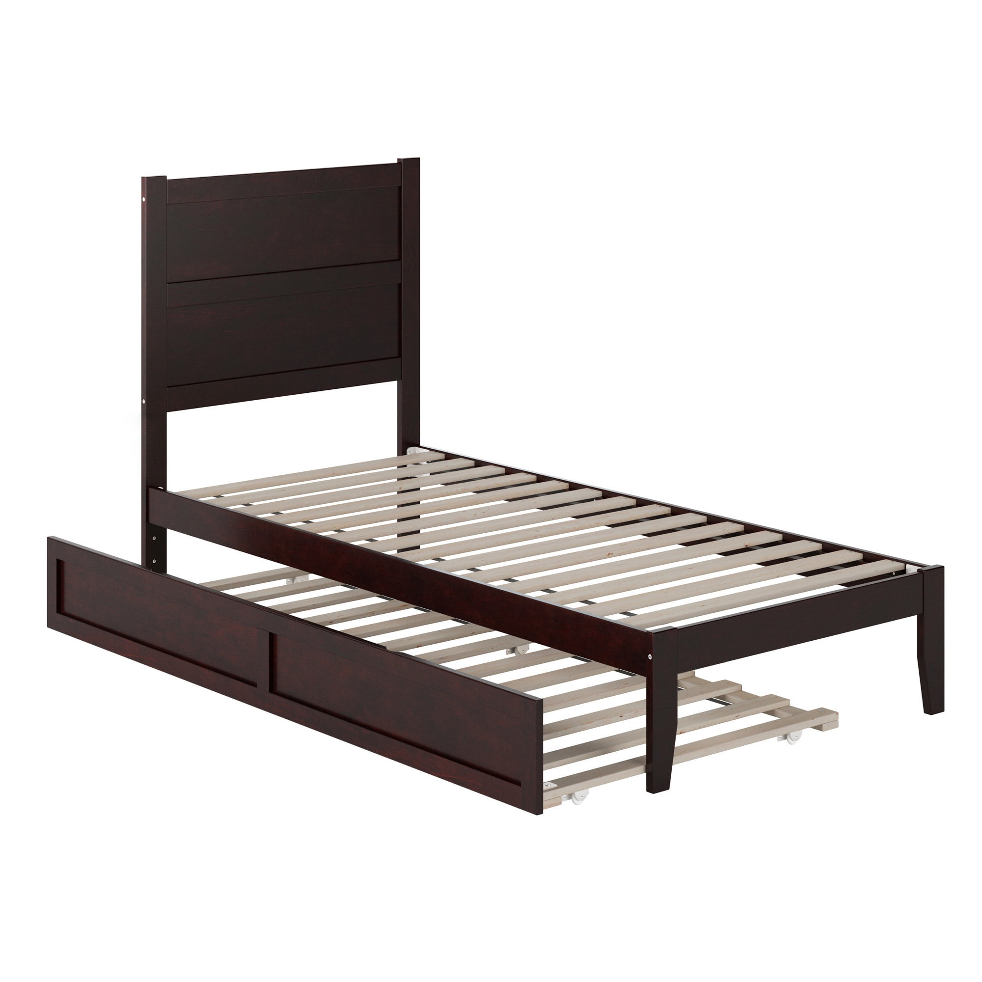 AFI NoHo 14" Twin XL Wood Platform Bed Frame with Twin XL Trundle, Espresso