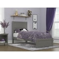 thumbnail image 1 of AFI NoHo 14" Twin-XL Wood Platform Bed with Modern Panel Headboard and Footboard, Grey, 1 of 6