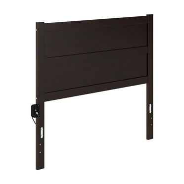 AFI NoHo Mid-Century Panel Wood Headboard Full Espresso