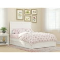 thumbnail image 1 of AFI NoHo Full Wood Platform Bed with Headboard Footboard & 2 Storage Drawers, White, 1 of 7