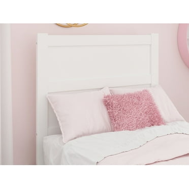 AFI NoHo Modern Panel Wood Headboard with 2 USB Ports, Twin, White