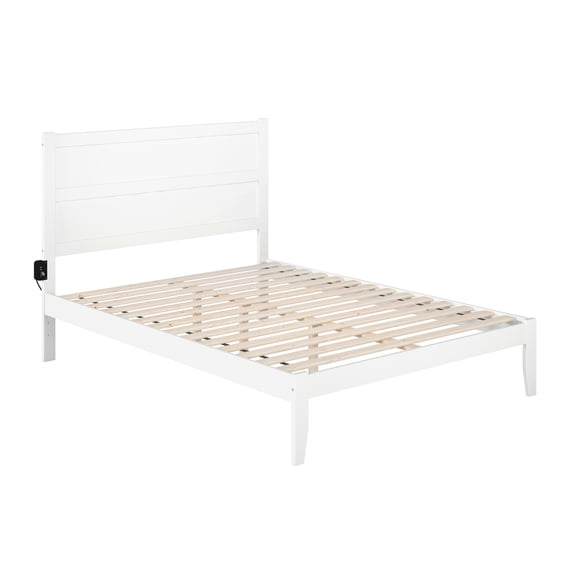 AFI NoHo Solid Wood Queen Platform Bed in White