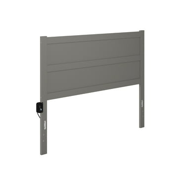 AFI NoHo Solid Wood Queen Size Mid-Century Headboard in Gray