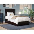 thumbnail image 1 of AFI NoHo Twin Wood Platform Bed with Headboard Footboard & Twin Trundle, Espresso, 1 of 8