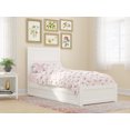 thumbnail image 1 of AFI NoHo Twin XL Wood Platform Bed with Headboard Footboard & Twin XL Trundle, White, 1 of 7