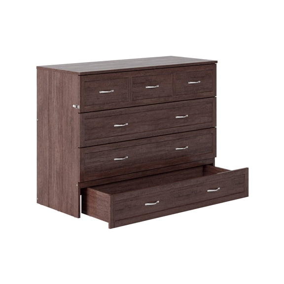 Full Northfield Murphy Bed Chest in Burnt Amber