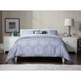 thumbnail image 1 of AFI Orlando King Wood Platform Bed Frame with Modern Panel Headboard, White, 1 of 6