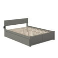 thumbnail image 1 of AFI Orlando Queen Solid Wood Platform Bed with Twin XL Trundle in Gray, 1 of 5