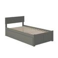 thumbnail image 1 of Orlando Twin Extra Long Bed with Footboard and Twin Extra Long Trundle in Grey, 1 of 8