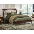 thumbnail image 1 of AFI Orleans Full Solid Wood Low Profile Sleigh Platform Bed, Walnut, 1 of 12