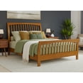 thumbnail image 1 of AFI Orleans Queen Low Profile Sleigh Platform Bed with Matching Footboard, Light Toffee, 1 of 12