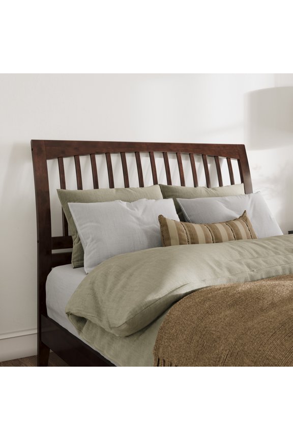 AFI Orleans Queen Sleigh Solid Wood Slat Headboard, Walnut