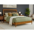 thumbnail image 1 of AFI Orleans Queen Solid Wood Low Profile Sleigh Platform Bed, Light Toffee, 1 of 13