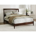 thumbnail image 1 of AFI Orleans Queen Solid Wood Low Profile Sleigh Platform Bed, Walnut, 1 of 13