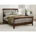 thumbnail image 1 of AFI Orleans Queen Wood Low Profile Sleigh Platform Bed with Matching Footboard, Walnut, 1 of 12