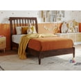 thumbnail image 1 of AFI Orleans Twin Solid Wood Low Profile Sleigh Platform Bed, Walnut, 1 of 13