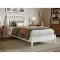 thumbnail image 1 of AFI Orleans Twin XL Solid Wood Low Profile Sleigh Platform Bed, White, 1 of 12