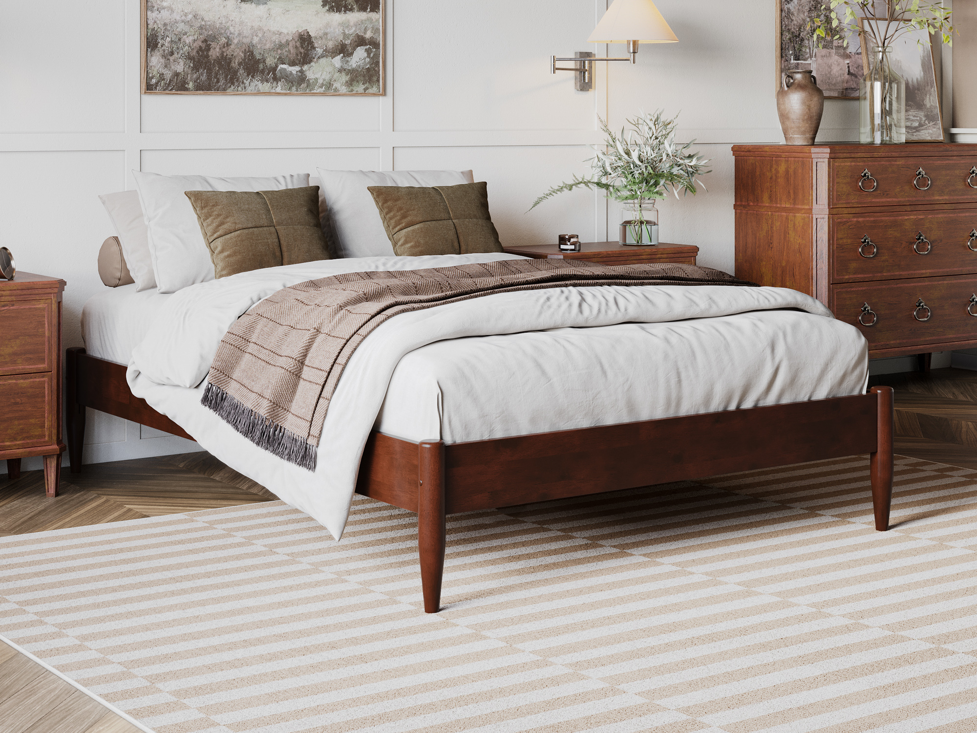 Zinus Allen 35" Mid Century Wood Platform Bed Frame, Full - Walmart.com