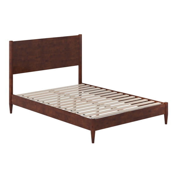 AFI Pasadena Full Solid Wood Low Profile Platform Bed, Walnut