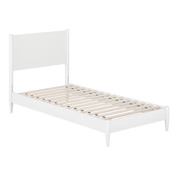 AFI Pasadena Twin-XL Solid Wood Low Profile Platform Bed, White