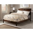 thumbnail image 1 of AFI Portland Full Low Profile Wood Platform Bed Frame with Sleigh Headboard, Walnut, 1 of 9