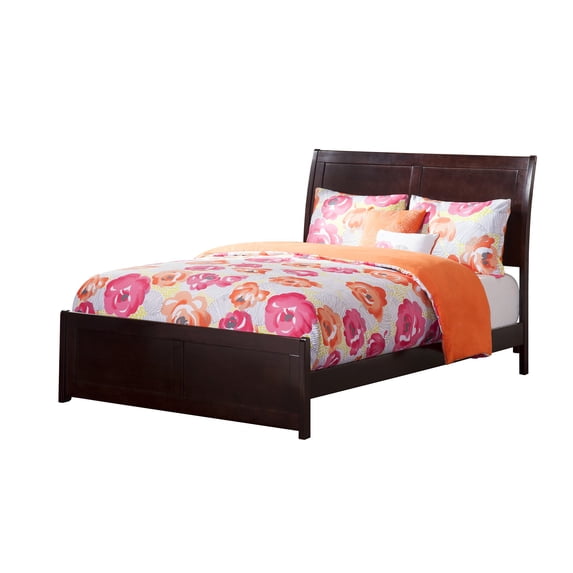 AFI Portland Full Low Profile Platform Bed with Matching Footboard, Espresso