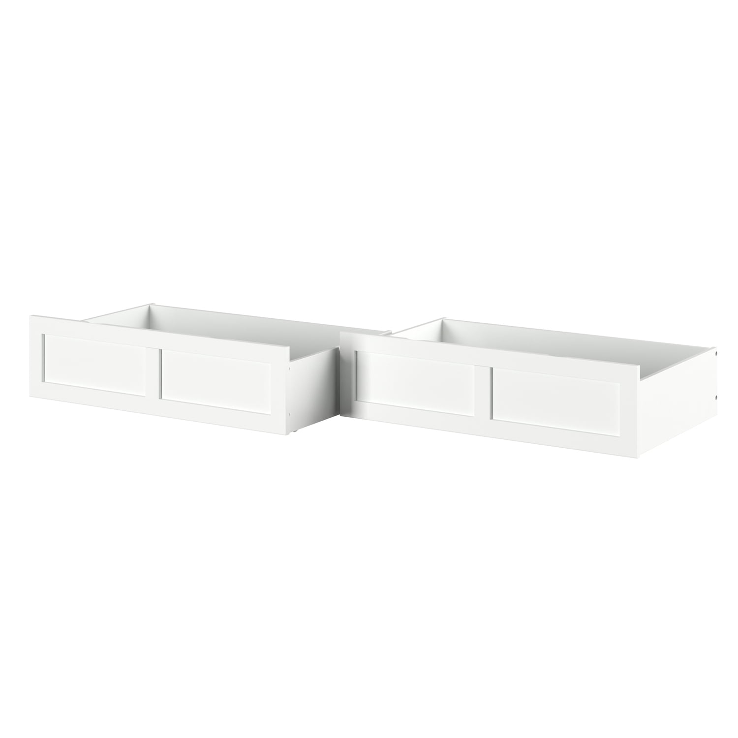 White Queen Size Underbed Storage Drawers with Rollers