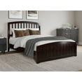 thumbnail image 1 of AFI Quincy Full Solid Wood Low Profile Platform Bed with Matching Footboard, Espresso, 1 of 11