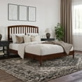 thumbnail image 1 of AFI Quincy Queen Solid Wood Low Profile Platform Bed, Walnut, 1 of 12