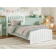 thumbnail image 1 of AFI Quincy Twin Solid Wood Low Profile Platform Bed with Matching Footboard, White, 1 of 11