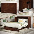 thumbnail image 1 of AFI Raleigh Queen Murphy Bed Chest with 6" Mattress, Storage, & Built-in Charger, Walnut, 1 of 21