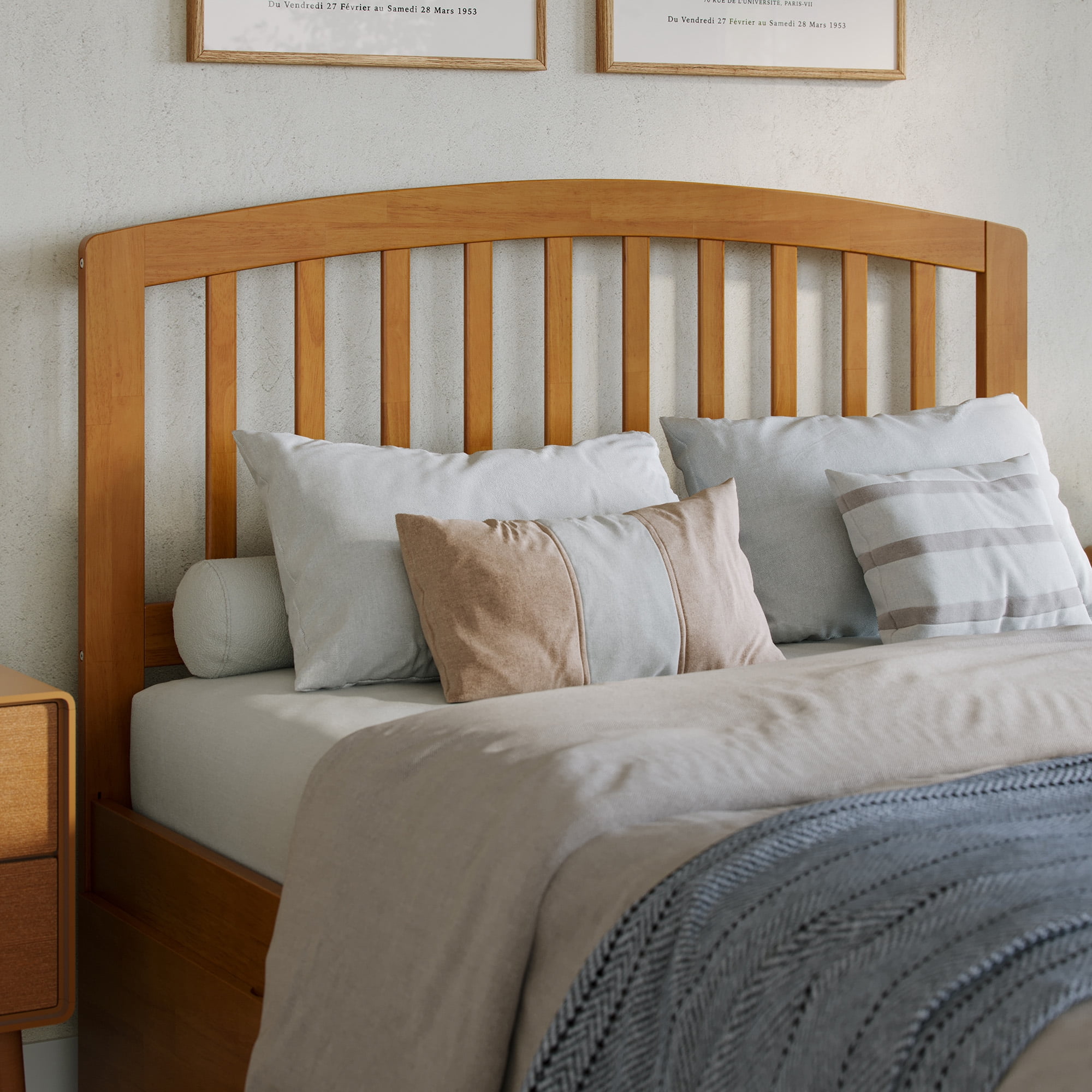 AFI Richmond Full Solid Wood Headboard, Light Toffee